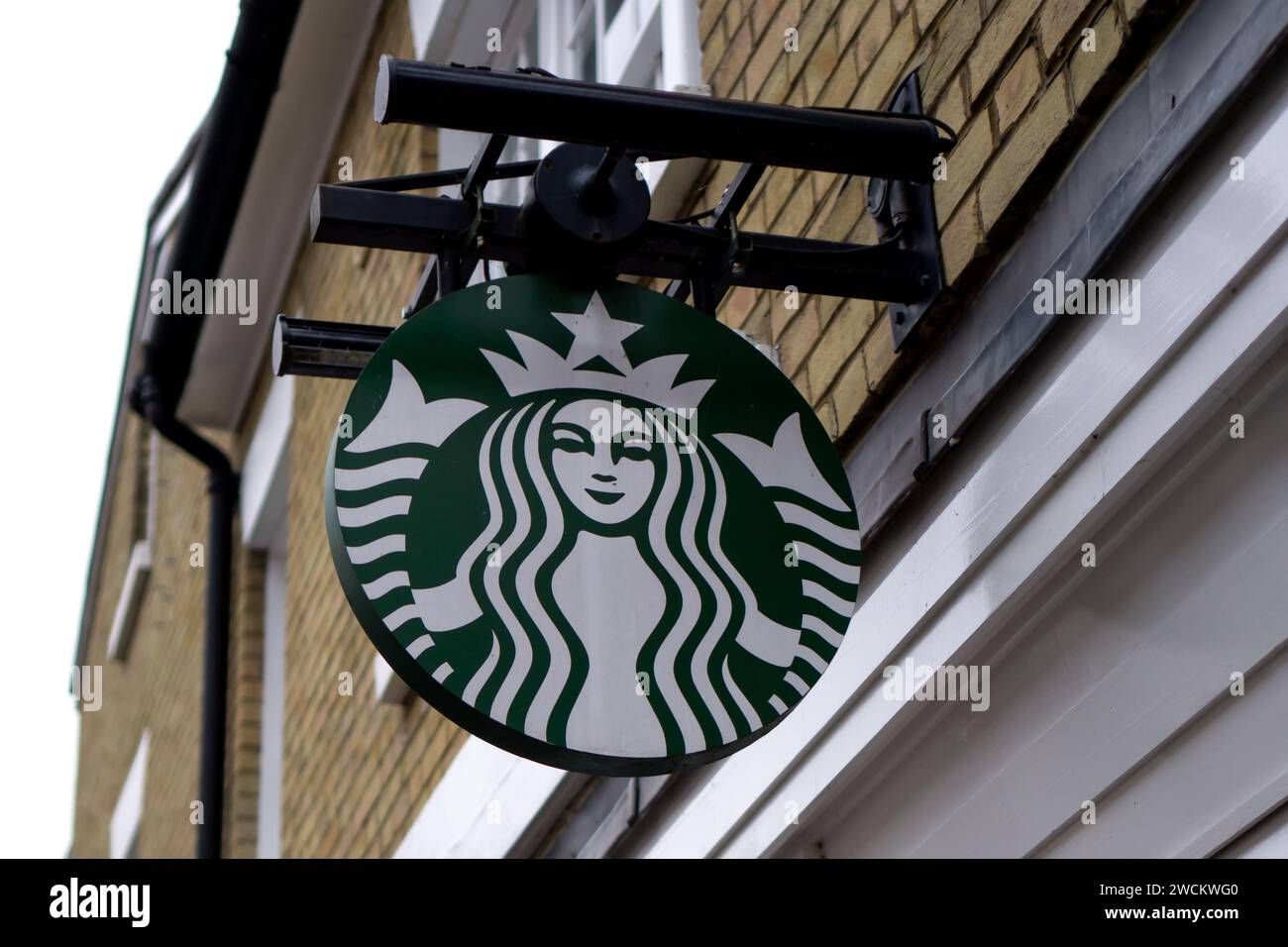 Starbucks Coffee Shop, Aufhängeschild Stockfoto