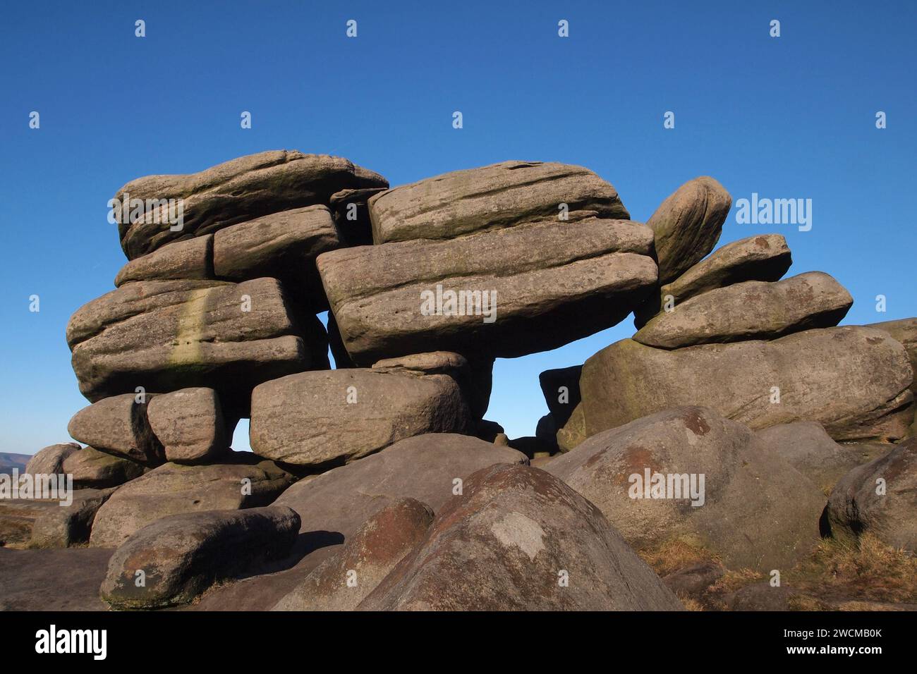 Higger Tor, Derbyshire, Peak District, in der Nähe von Sheffield Stockfoto