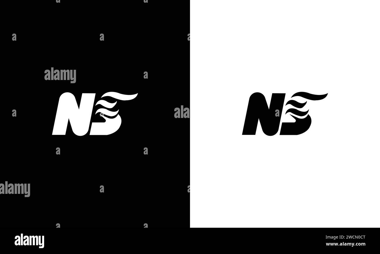 Creative Letters NS Logo Design Vektorvorlage. Initial Letters NS-Logo-Design Stock Vektor