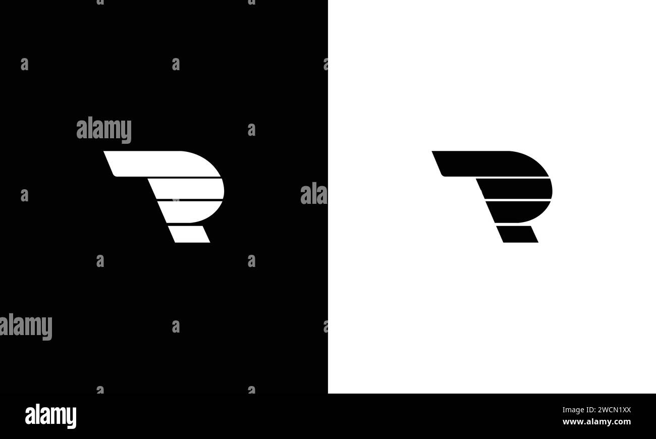 Logo mit Buchstabe P. P Letter Design Stock Vektor