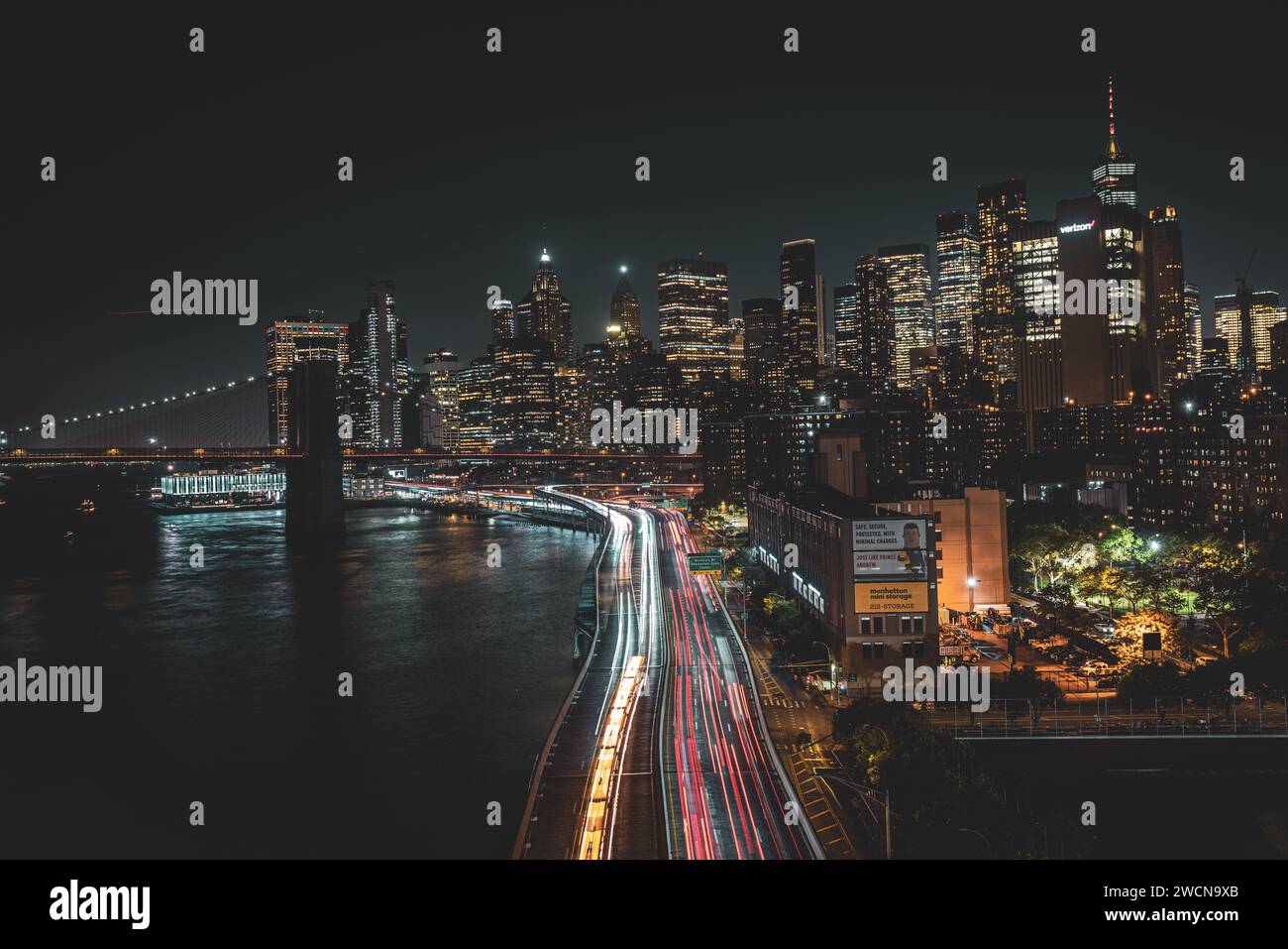 Manhattan Bridge Blick Stockfoto