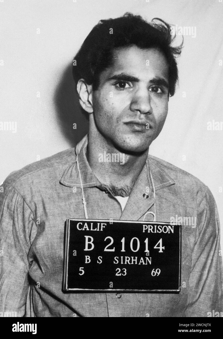 Sirhan Sirhan, Fahnder, Sirhan Bishara Sirhan, palästinensisch-jordanischer Mann, der wegen Mordes an Senator Robert F. Kennedy verurteilt wurde Stockfoto
