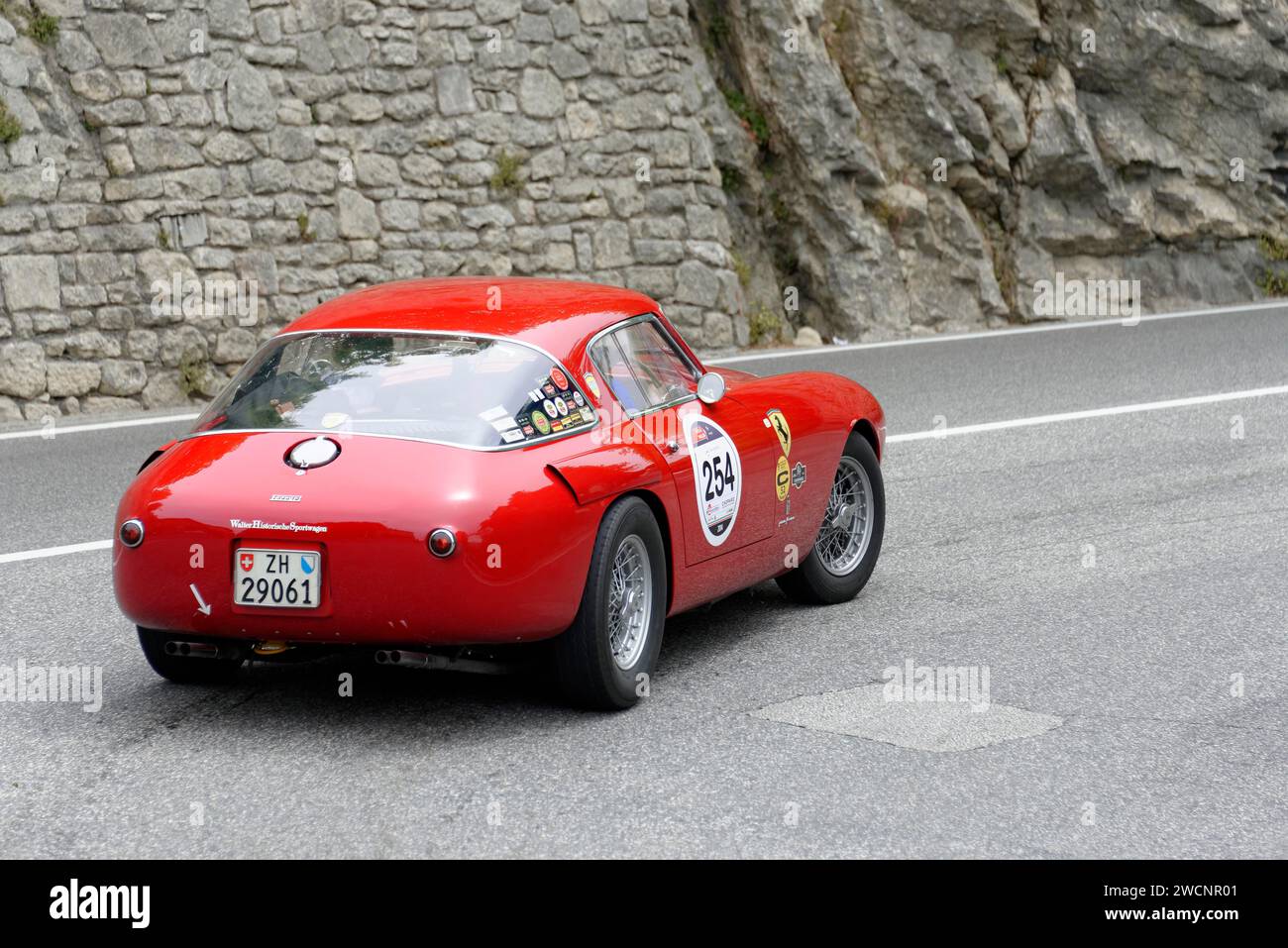 Mille Miglia 2014 oder 1000 Miglia, Nr. 254, Ferrari 250 MM Berinetta Pinin Farina, Baujahr 1953, Oldtimer-Rennen, San Marino, Italien Stockfoto