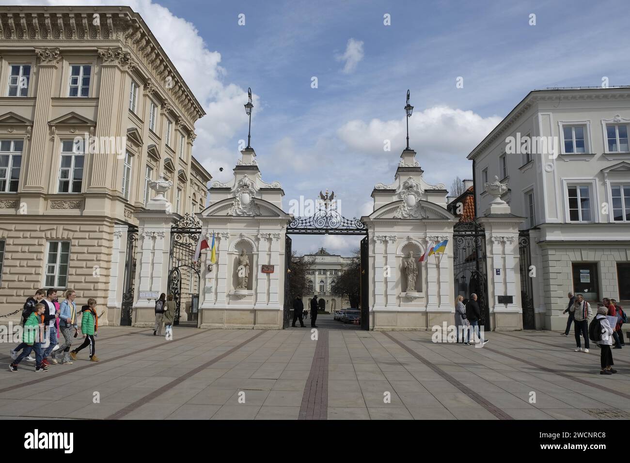 Altes Universitätsgebäude, Uniwersytet Warszawski, Krakowskie Przedmiescie, Altstadt, Warschau, Polen Stockfoto