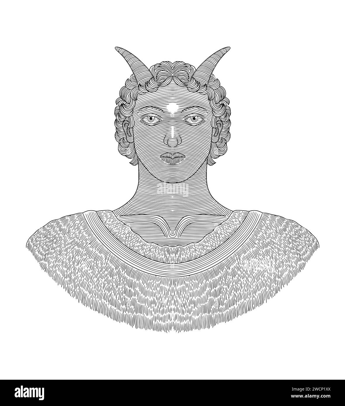 Krebs Mann Charakter Design, Vintage Gravur Zeichnung Stil Illustration Stock Vektor