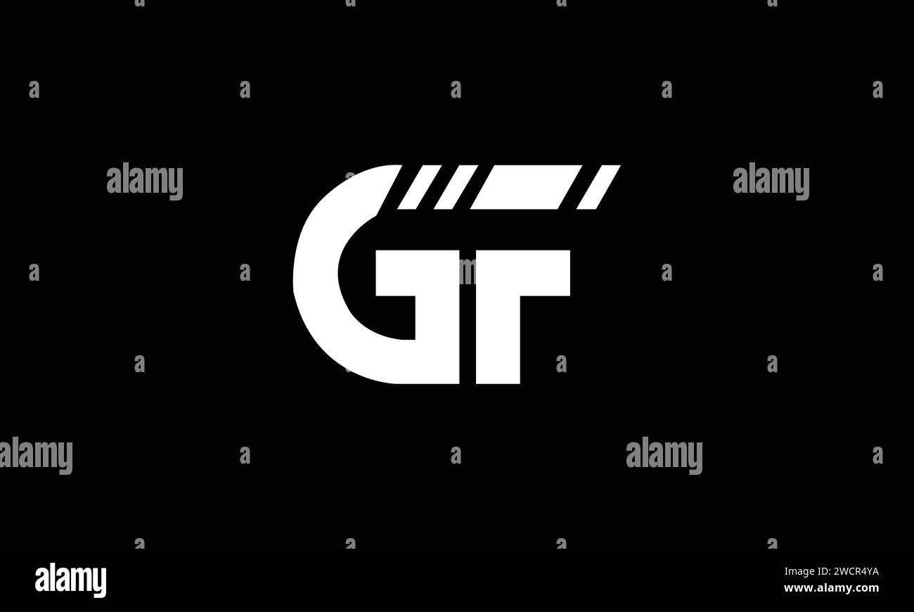 Kreatives, modernes GF-Logo-Design Stock Vektor