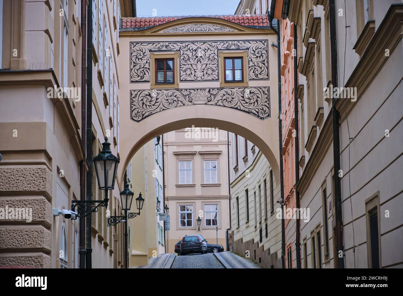 Passage Tunnel Flur Prag touristischer Ort altes Gebäude Stockfoto