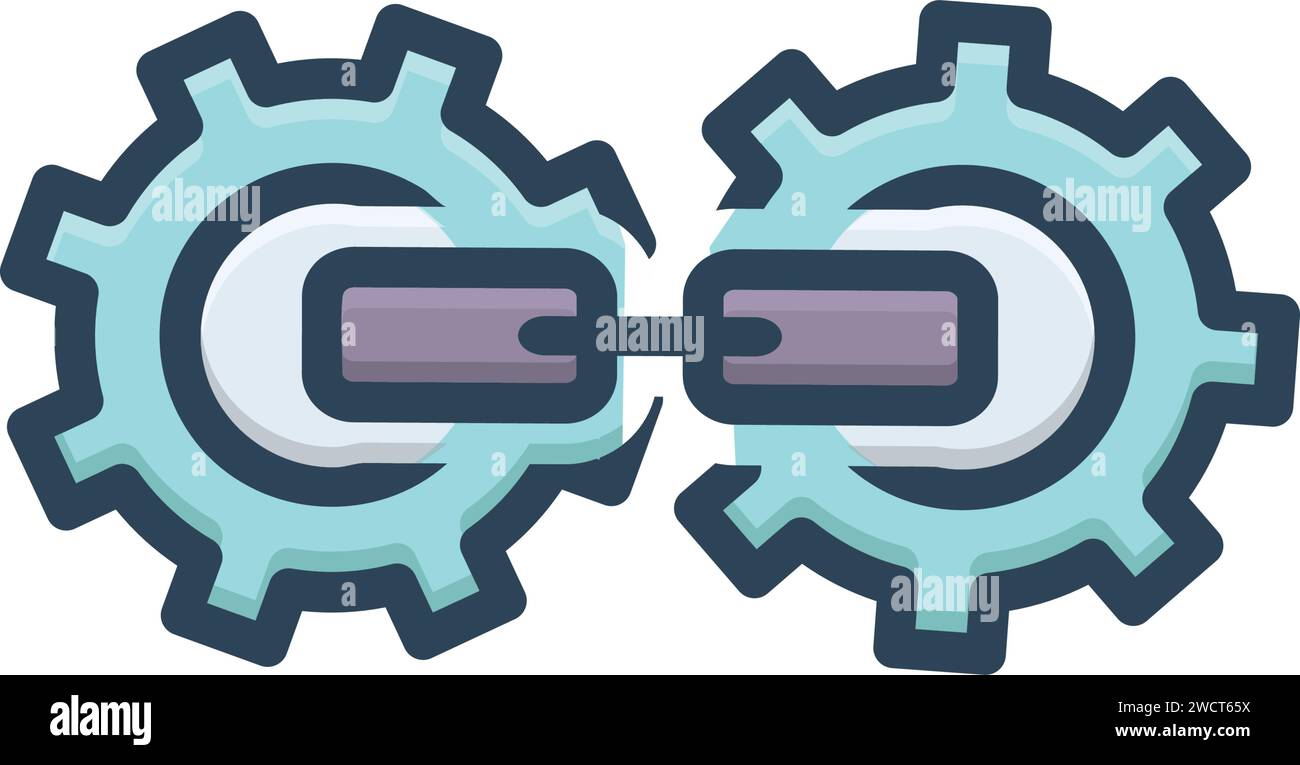 Symbol für die Optimierung von Backlinks Stock Vektor