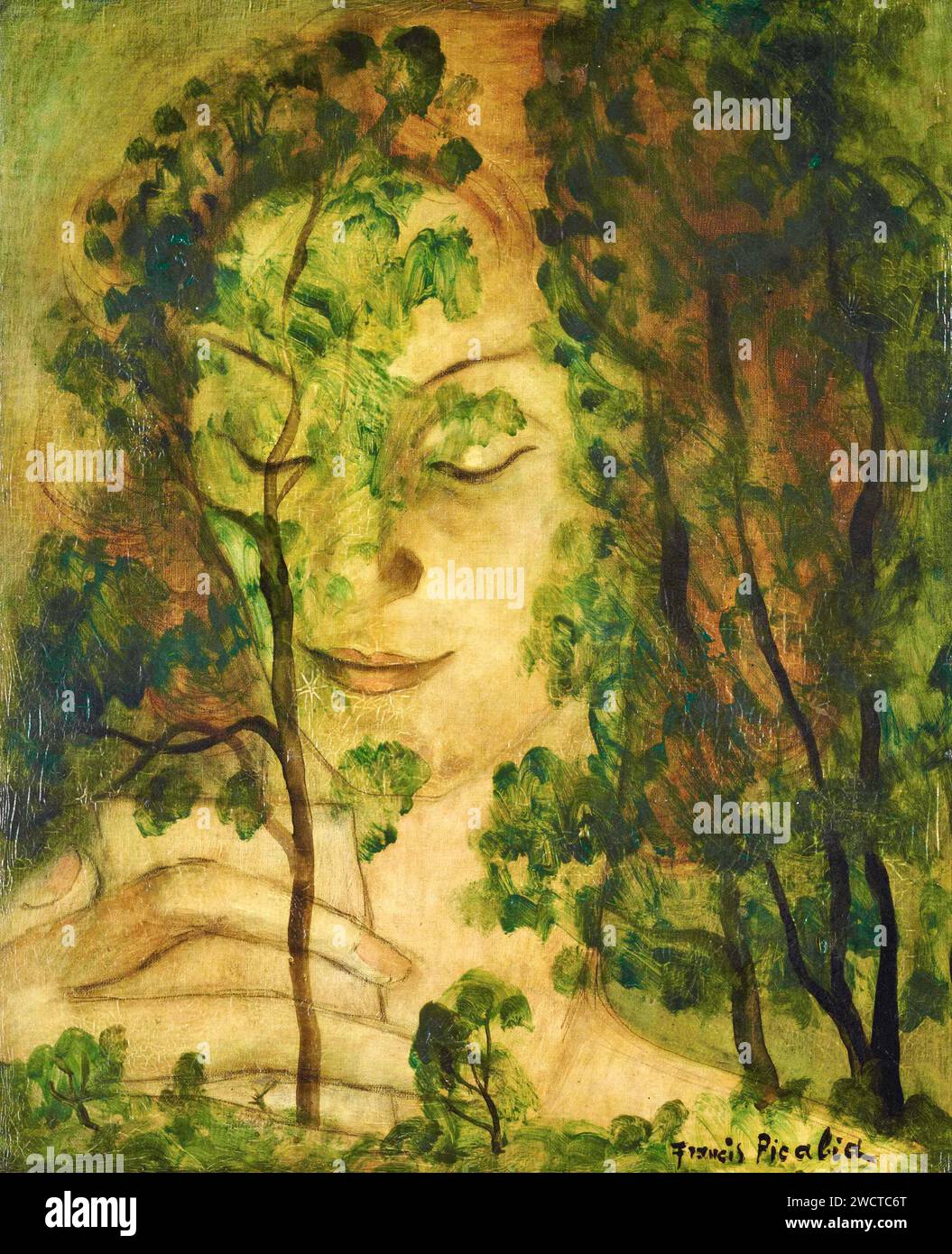 Francis Picabia - Frau mit Bäumen Stockfoto