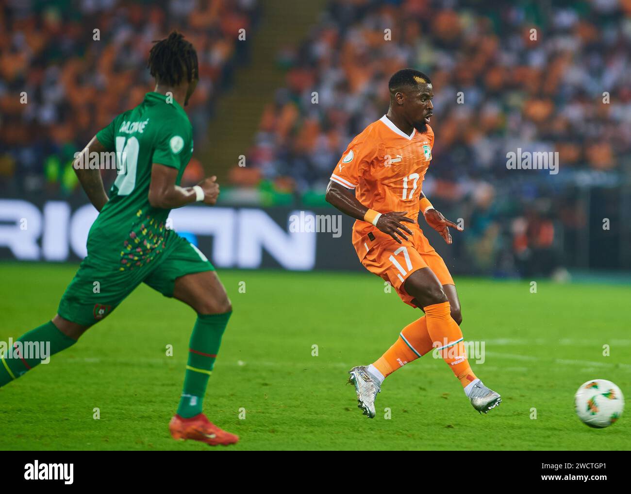 Serge Aurier während des Gruppenspiels zwischen der Elfenbeinküste und Bissau Guinea Stockfoto