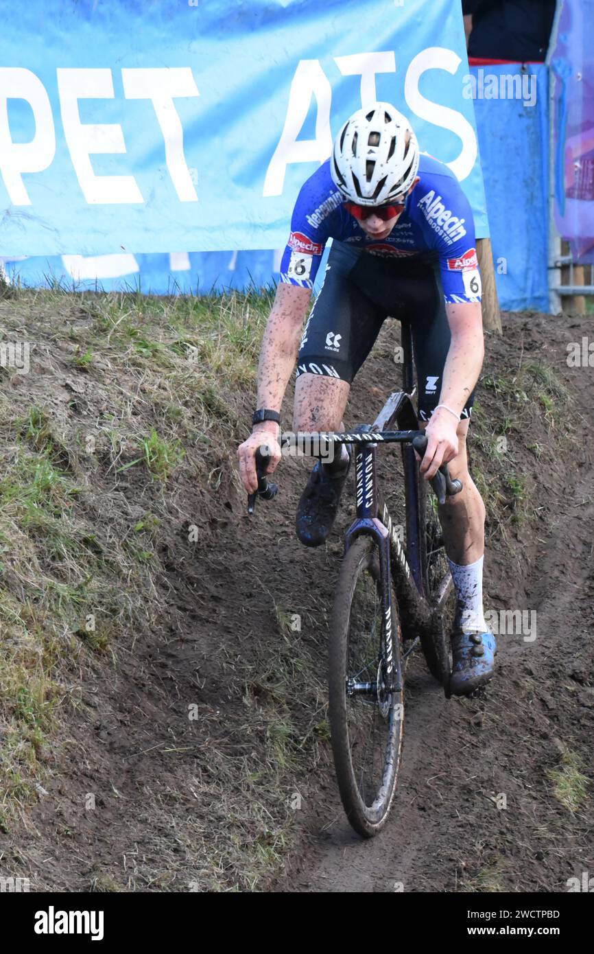 Tibor Del Grosso ist ein niederländischer Radrennfahrer, der derzeit für das UCI Continental Team Alpecin–Deceuninck Development Team fährt Stockfoto