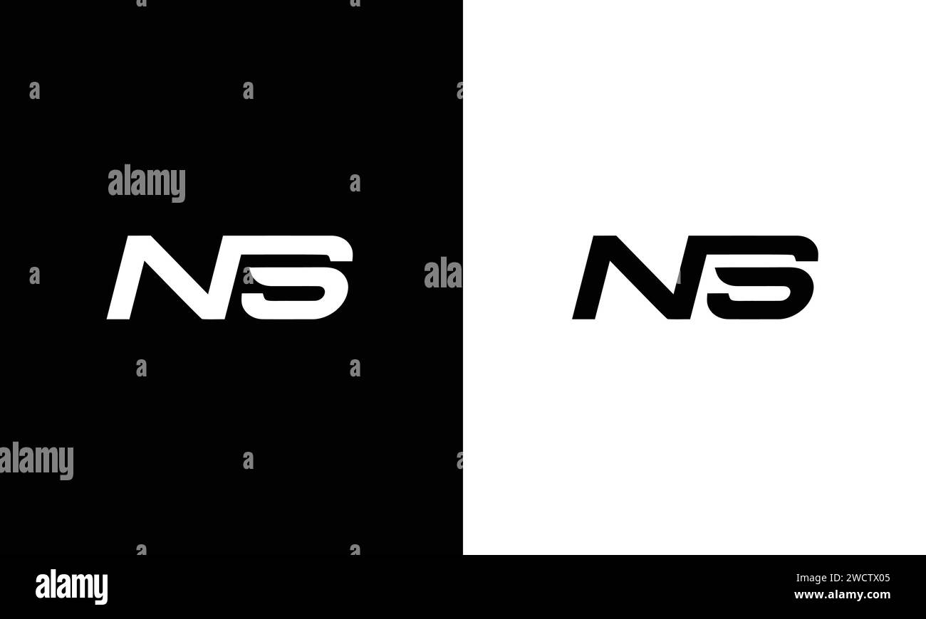 NS Logo Design Vektorvorlage. Initial Letters NS-Logo-Design Stock Vektor