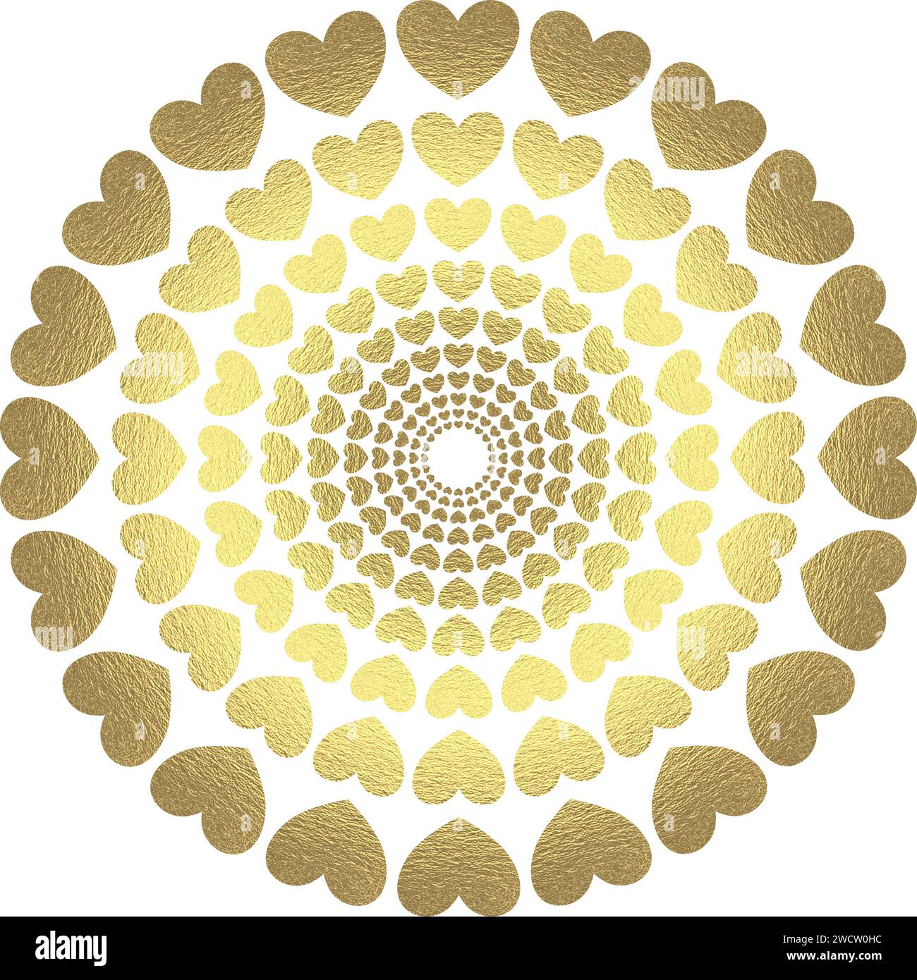 Mandala, Rosette mit goldener Textur Stock Vektor