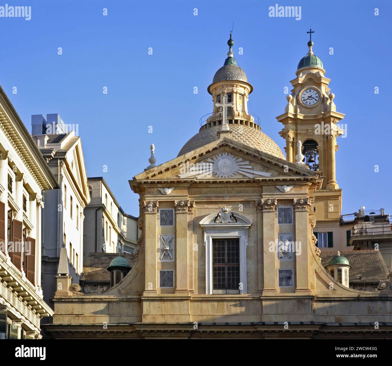 Kirche Jesu und Andreas in Genua. Italien Stockfoto