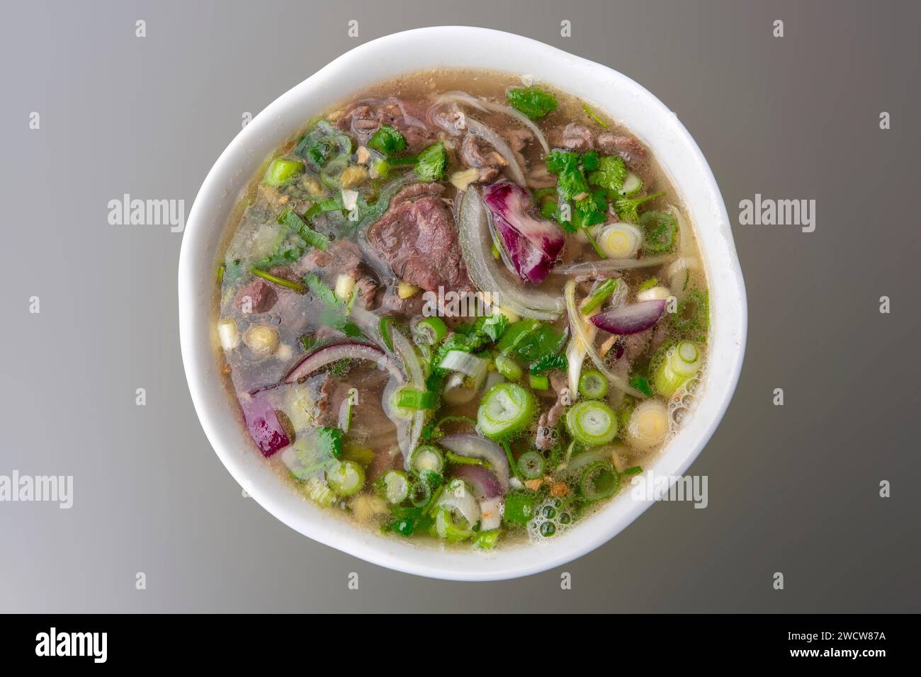 Traditionelle vietnamesische Suppe Pho Tai Lan Stockfoto