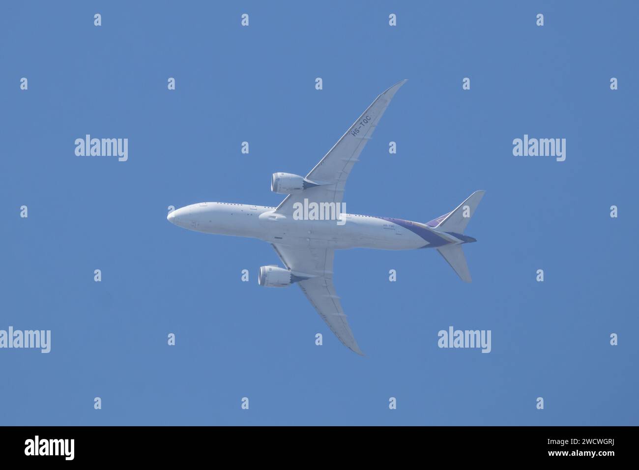 Chiangmai, Thailand - 3. November 2023:. Boeing 787-8 HS-TQC der Thai Airway. Stockfoto