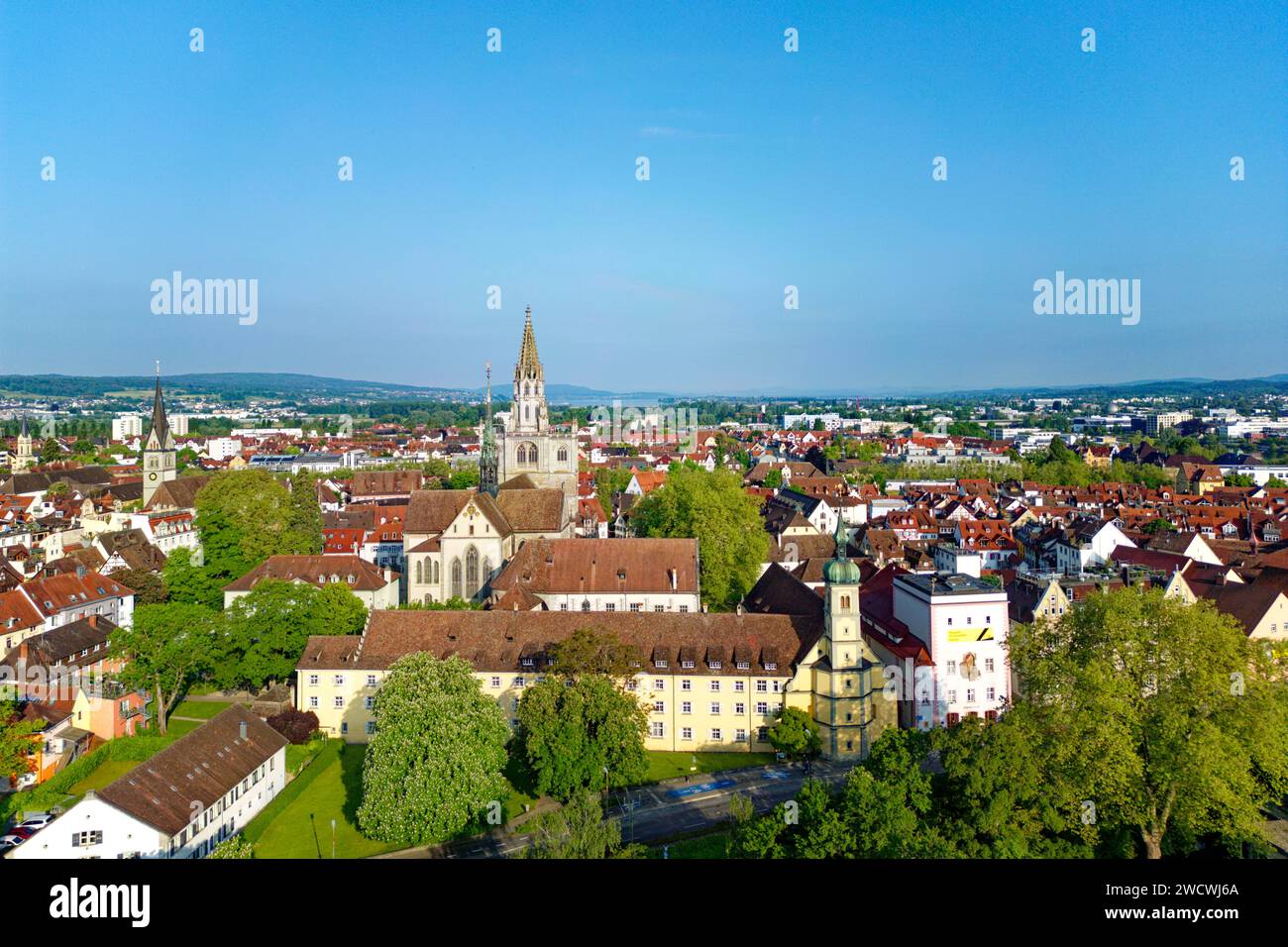 Deutschland, Baden Württemberg, Bodensee, Konstanz, Münster, (Luftaufnahme) Stockfoto