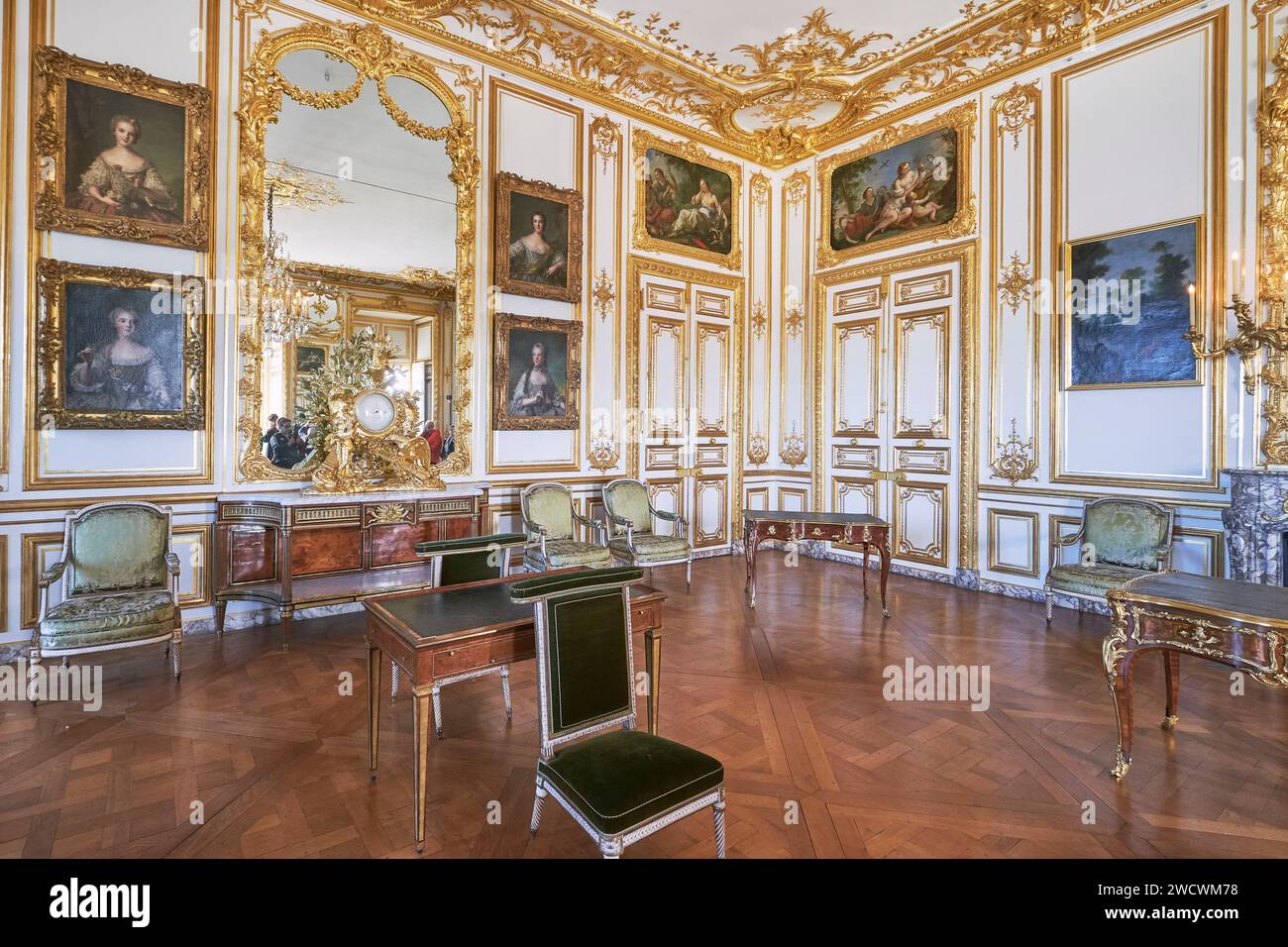 Frankreich, Yvelines, Versailles, Schloss von Versailles, von der UNESCO zum Weltkulturerbe erklärt, Apartments of the Dauphin Stockfoto