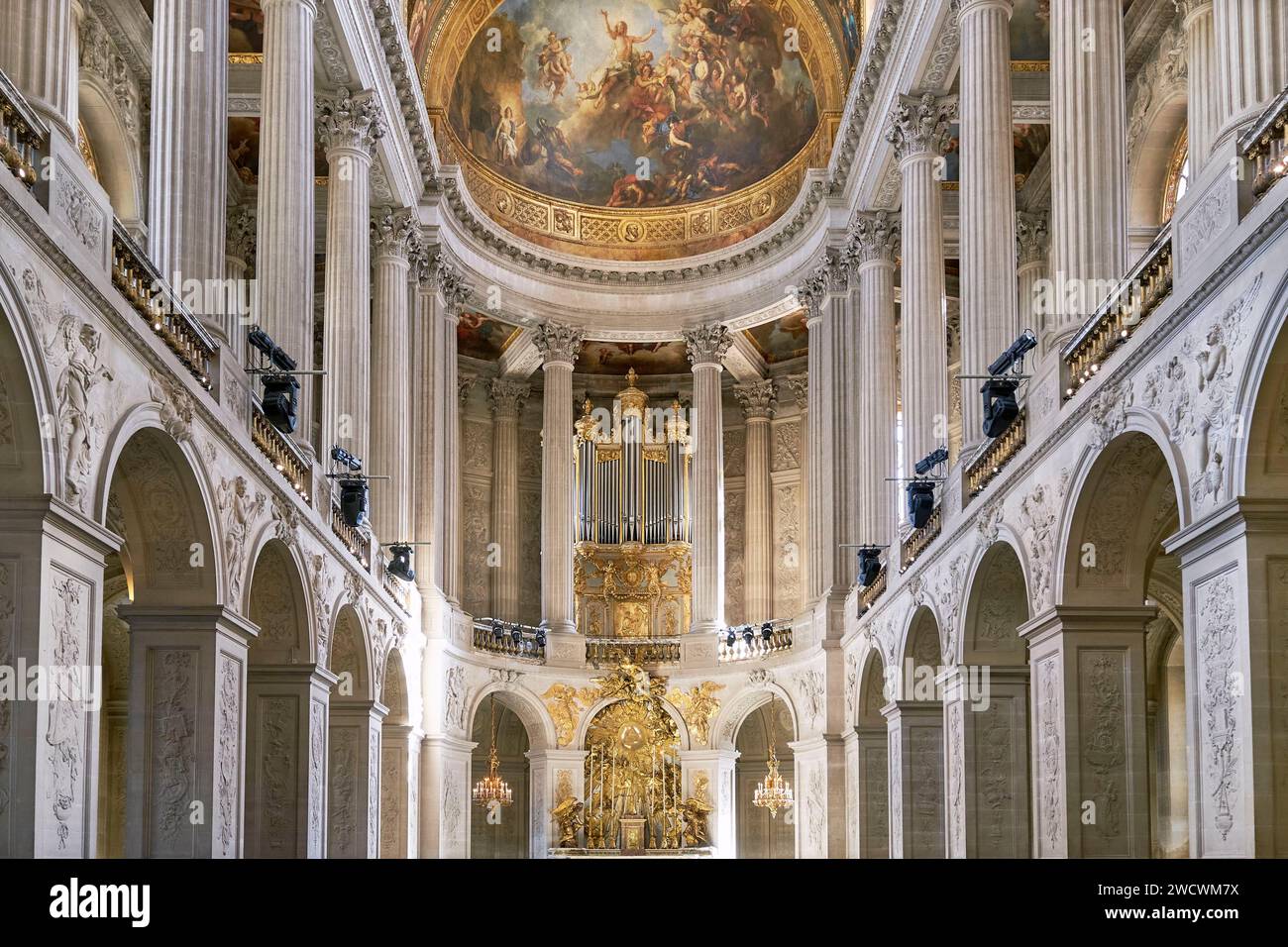 Frankreich, Yvelines, Versailles, Schloss von Versailles, das von der UNESCO zum Weltkulturerbe erklärt wurde, die königliche Kapelle Stockfoto