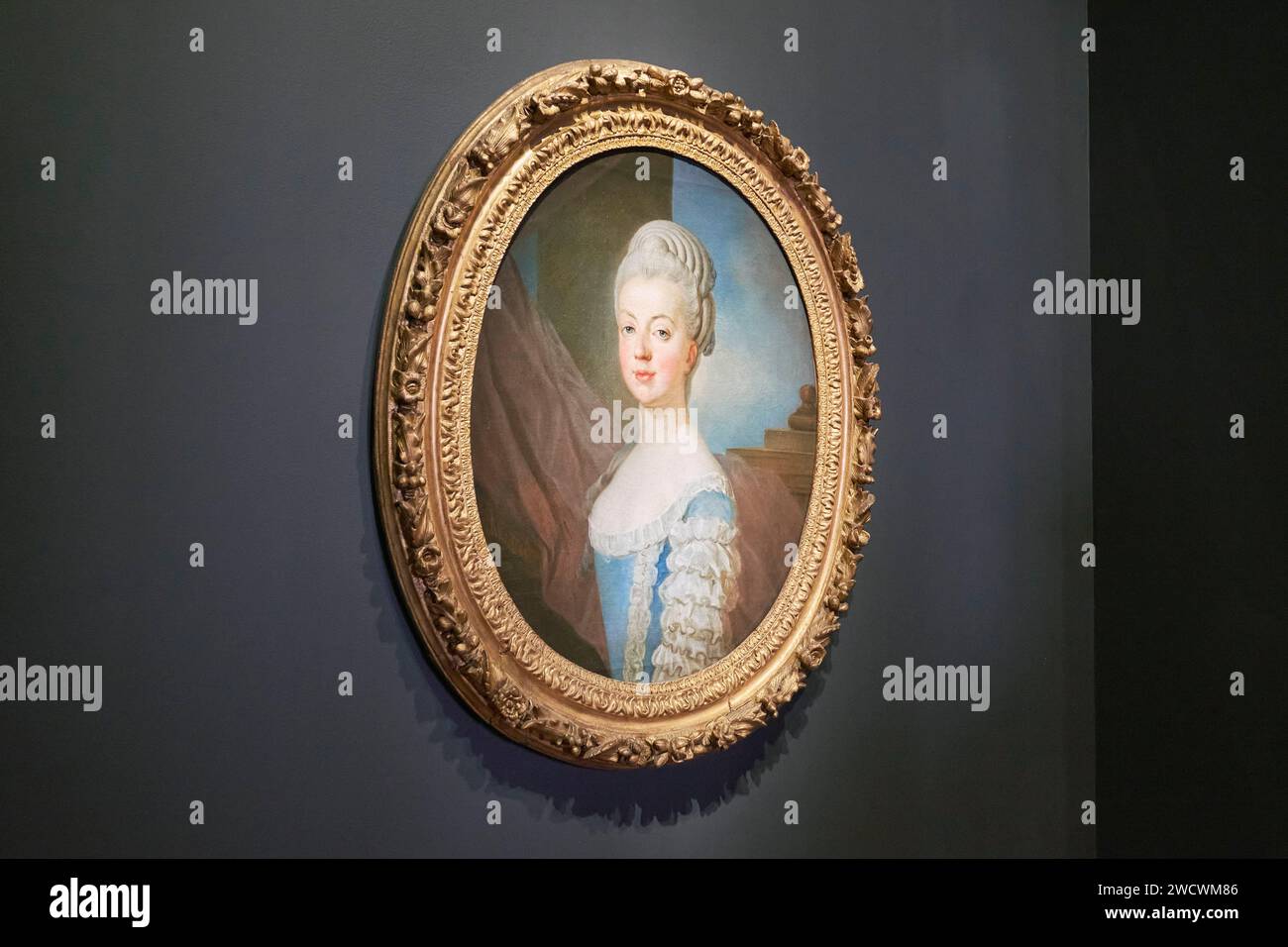 Frankreich, Yvelines, Versailles, Schloss von Versailles, von der UNESCO zum Weltkulturerbe erklärt, Gemälde von Marie Antoinette von Joseph Siffred Duplessis Stockfoto