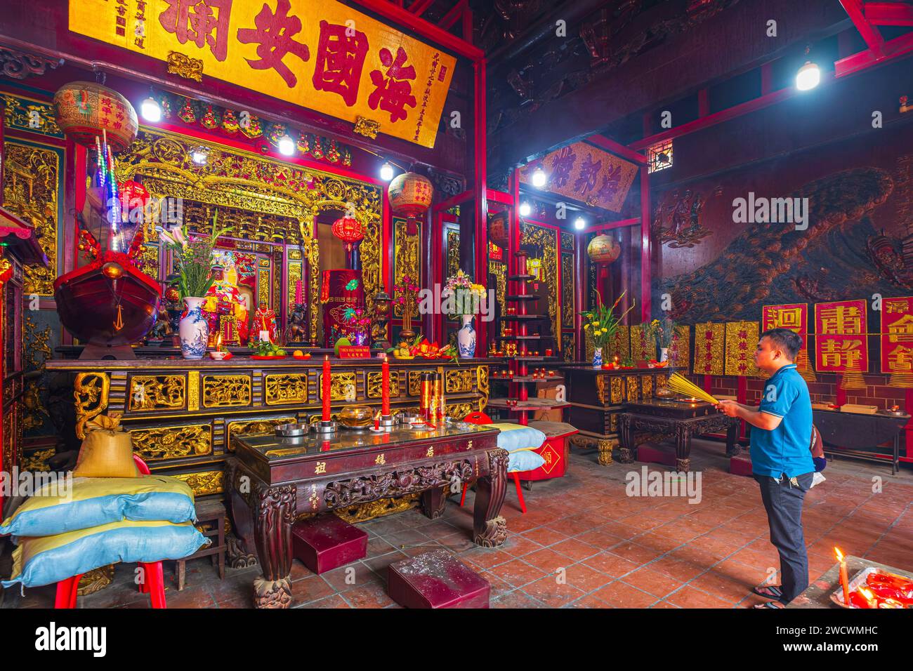 Vietnam, Ho Chi Minh Stadt (Saigon), Bezirk Cholon, Ha Chuong buddhistische Pagode Stockfoto