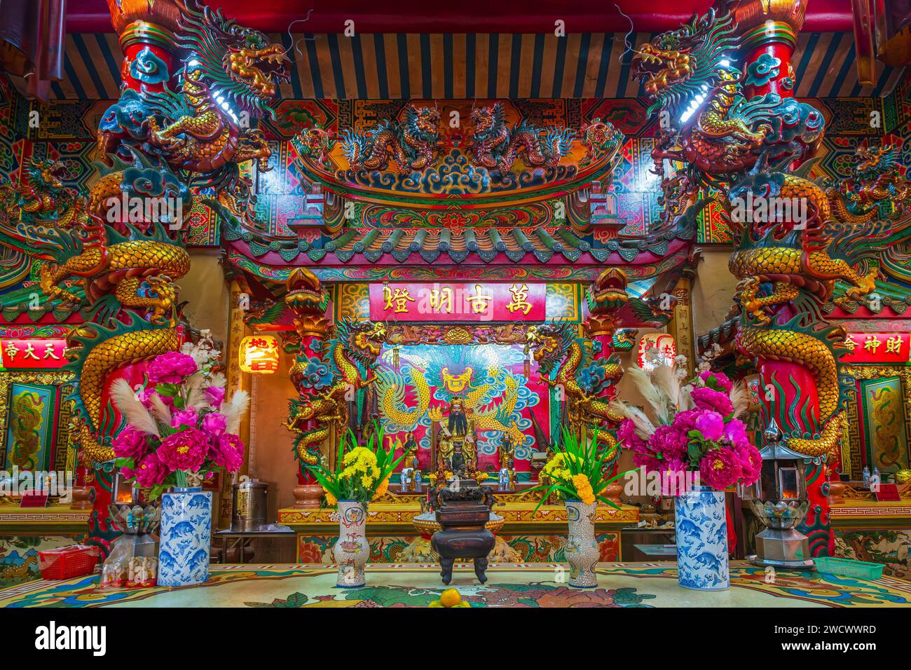 Thailand, Provinz trat, trat, der städtische Säulen-Schrein, der im Stil eines chinesischen Pavillons erbaut wurde Stockfoto
