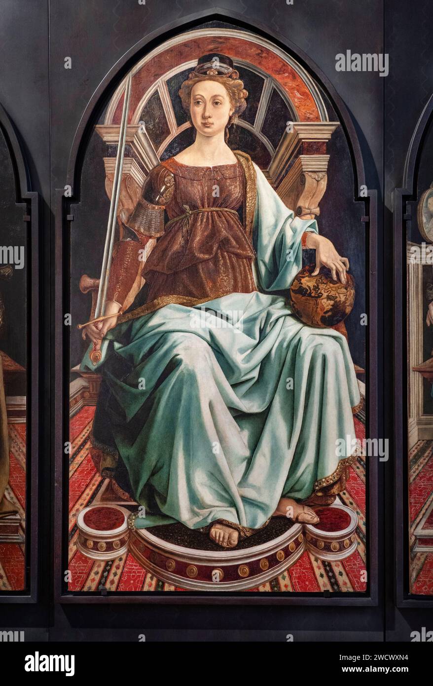 Italien, Toscane, Florenz, Galleria degli Uffizien, sieben Tugenden, Gerechtigkeit Stockfoto