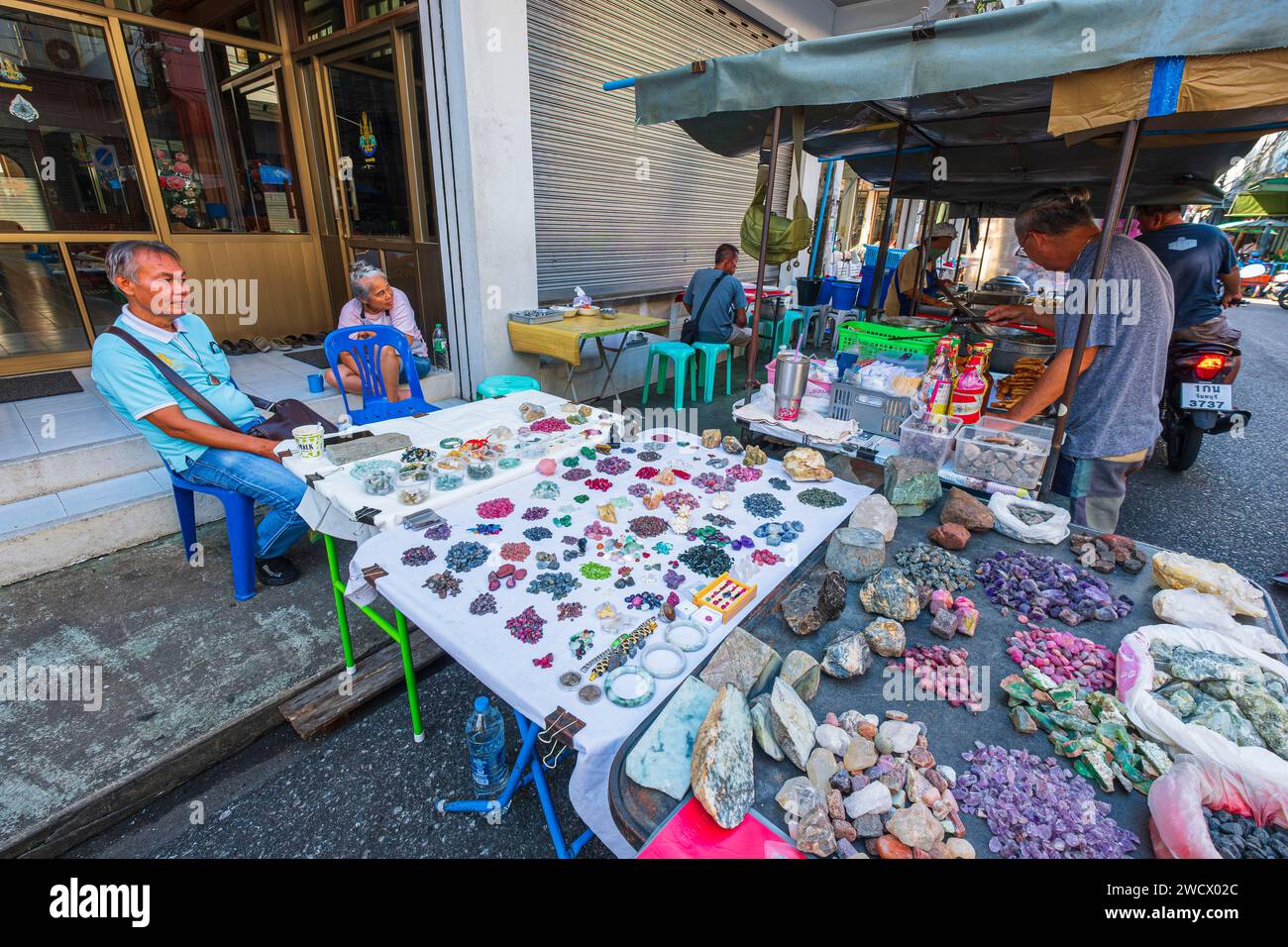 Thailand, Chanthaburi, der Edelsteinmarkt, einer der wichtigsten in Südostasien Stockfoto
