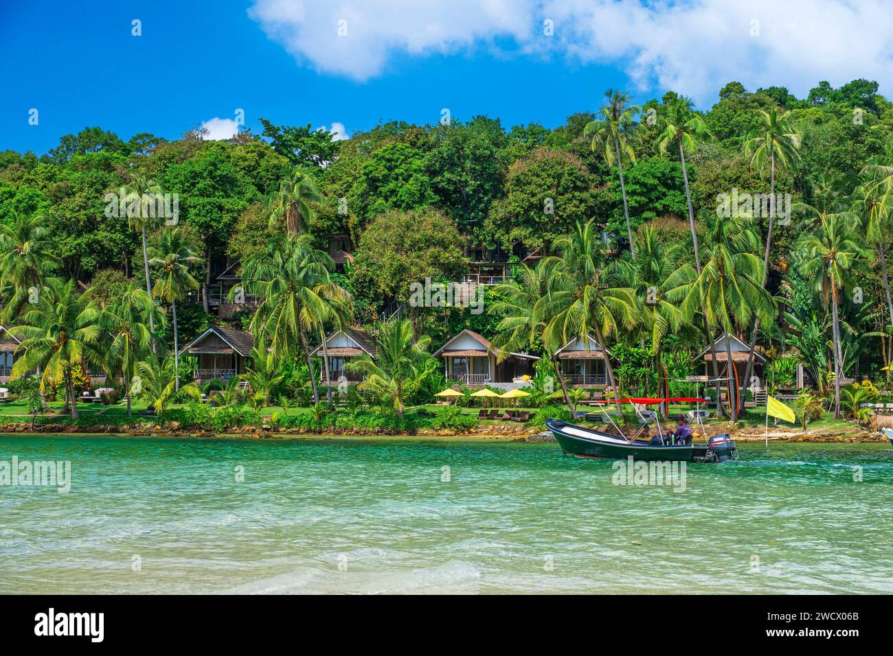 Thailand, trat Provinz, Ko Kood (oder Ko Kut) Insel, Klong Chao Beach (oder Klong Jao), Away Koh Kood Resort Hotel Stockfoto