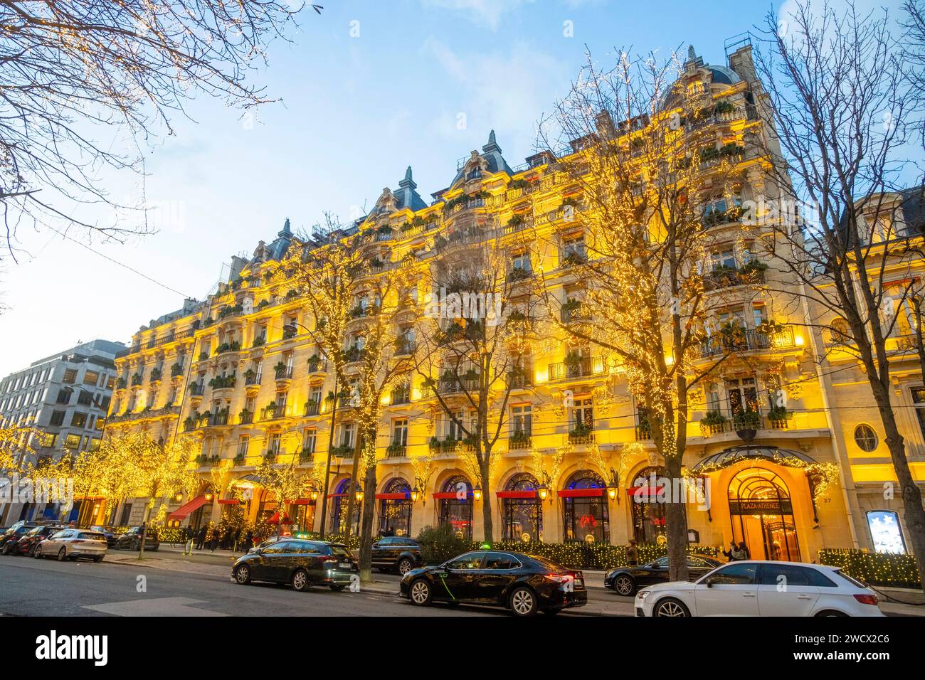 Frankreich, Paris, Avenue Montaigne, das Luxushotel Plaza Athenee Stockfoto