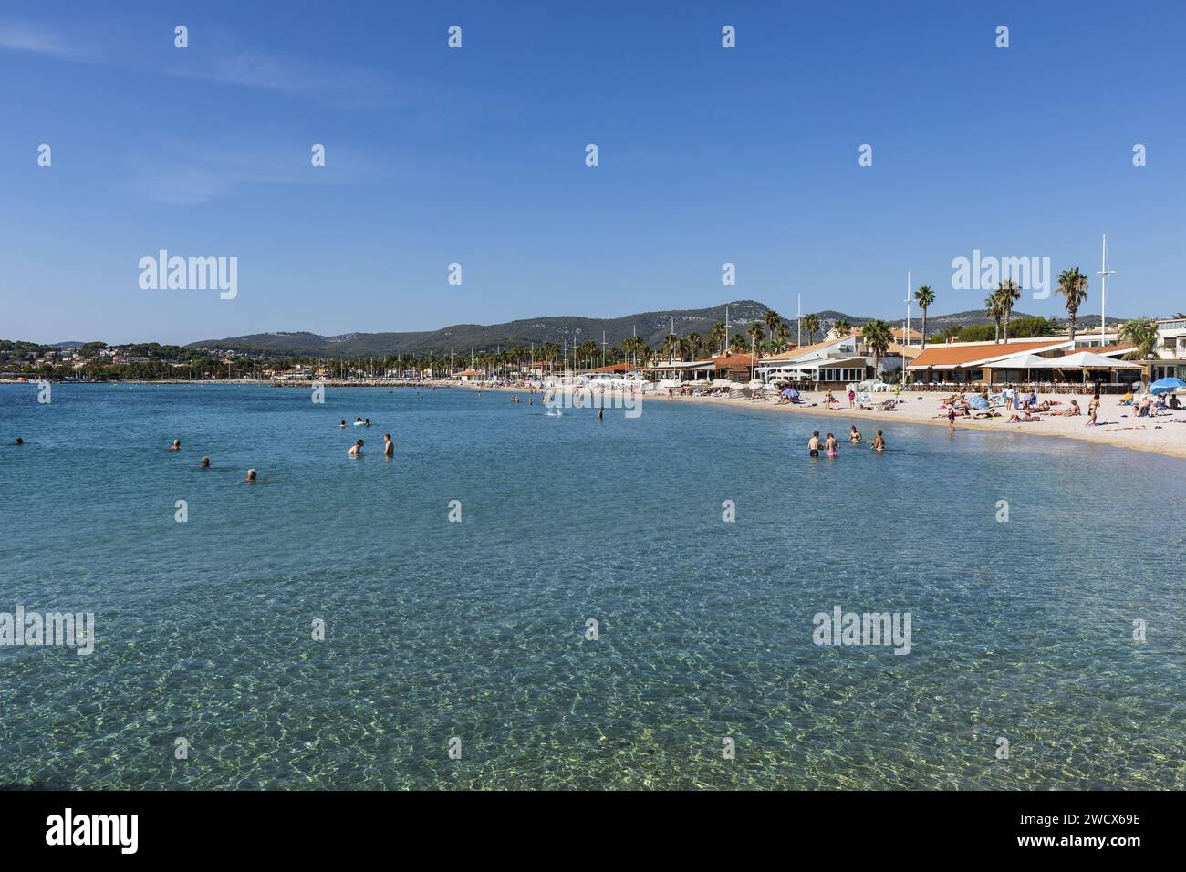 Frankreich, Var, Six Fours les Plages, Bonnegrace Beach Stockfoto