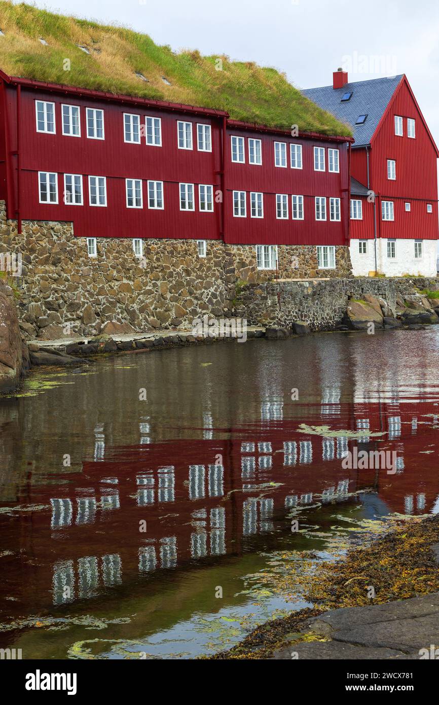 Dänemark, Färöer, Streymoy Island, Torshavn, Tinganes District, parlament, Protokollierung Stockfoto
