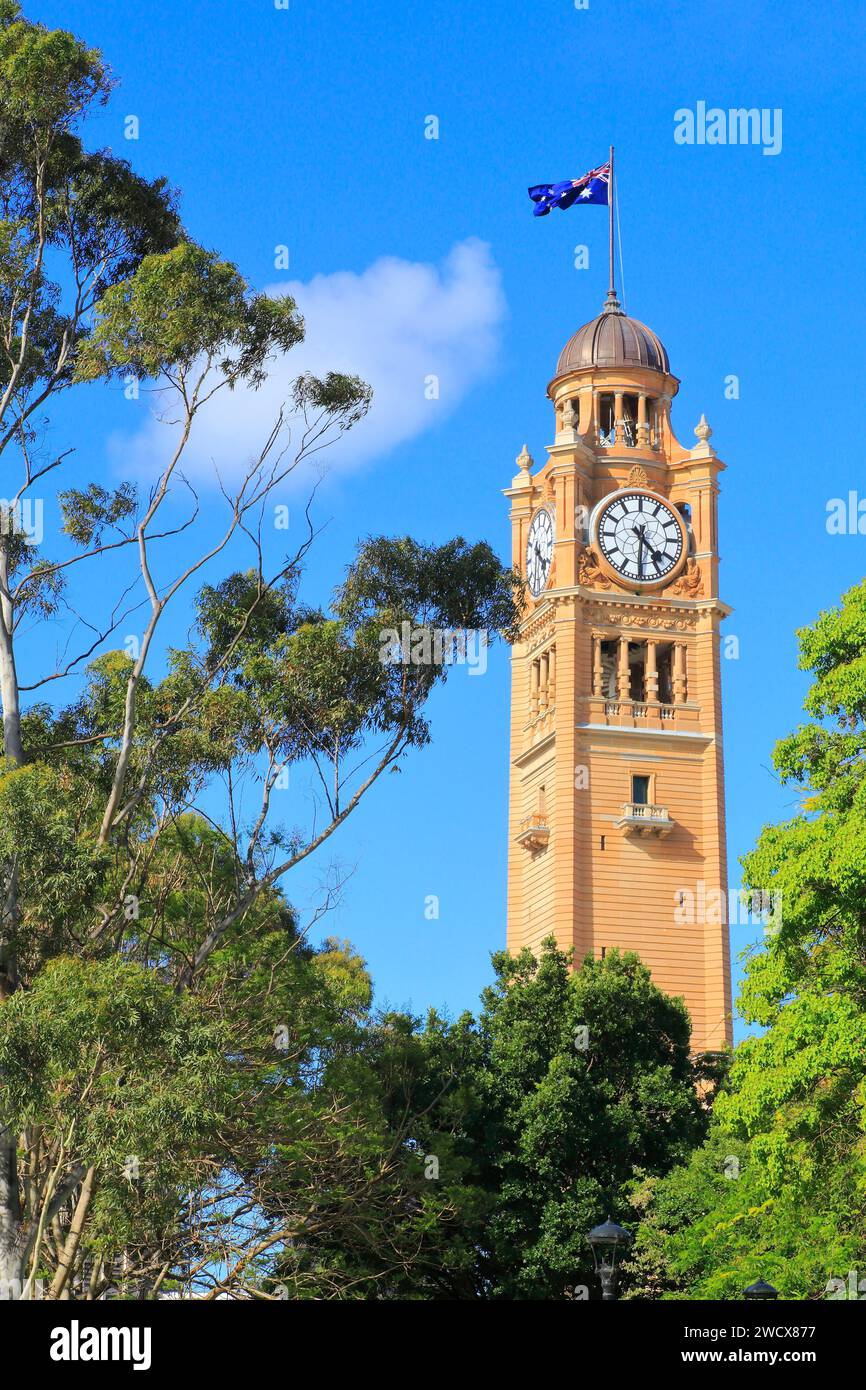 Australien, New South Wales, Sydney, Central Railway Station Clock Tower aus dem Ende des 19. Jahrhunderts Stockfoto