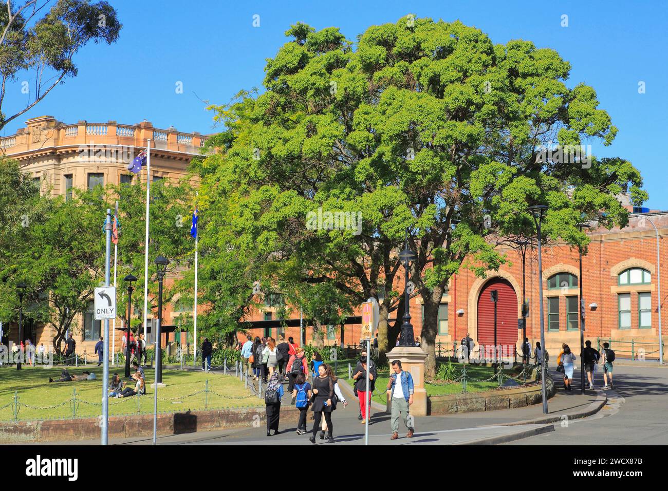 Australien, New South Wales, Sydney, Seitenansicht des Hauptbahnhofs aus dem Ende des 19. Jahrhunderts Stockfoto