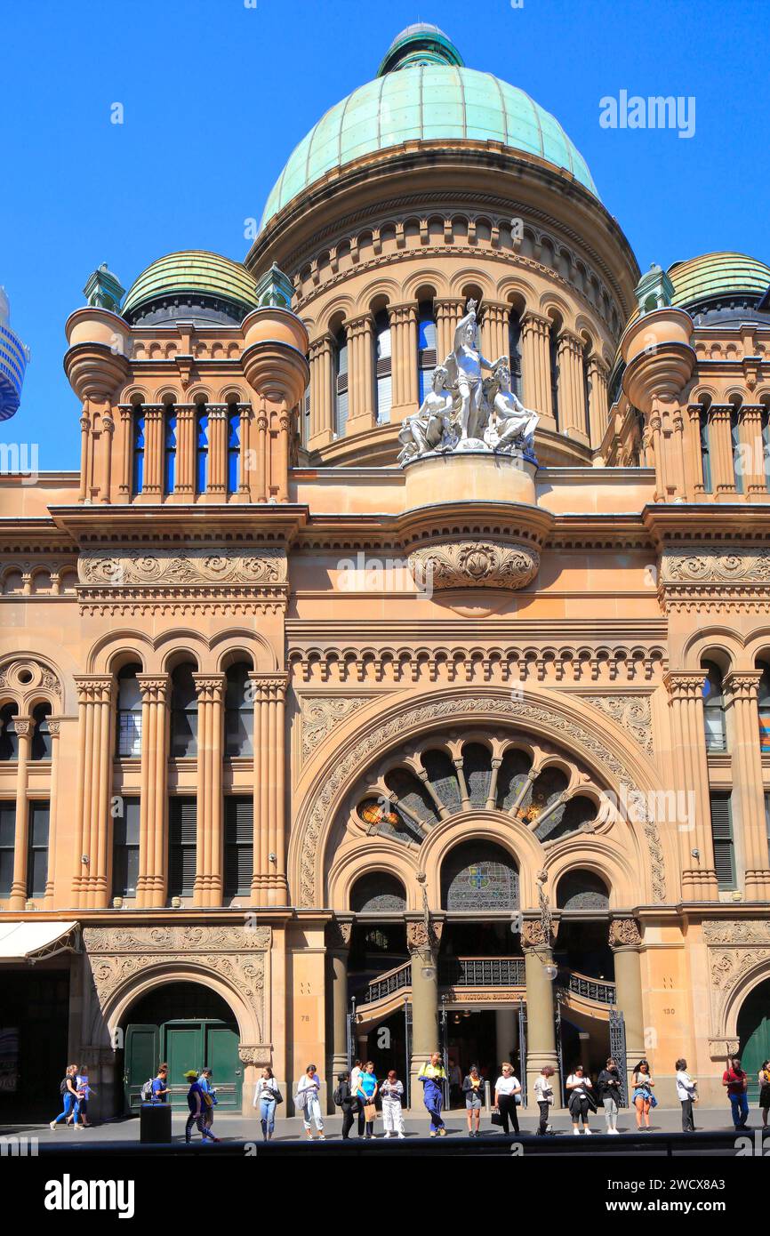 Australien, New South Wales, Sydney, Central Business District (CBD), George Street, Queen Victoria Building (QVB) ist ein denkmalgeschütztes Gebäude aus dem späten 19. Jahrhundert, das vom Architekten George McRae entworfen wurde Stockfoto
