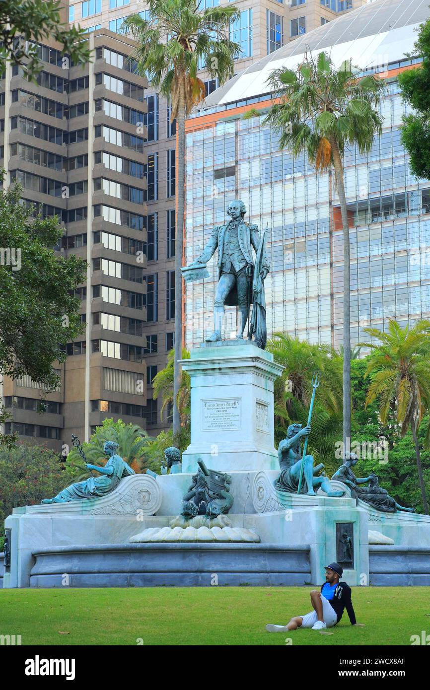 Australien, New South Wales, Sydney, Royal Botanic Garden, Governor Philip Fountain (1738-1814) oder Governor Philip Fountain Stockfoto