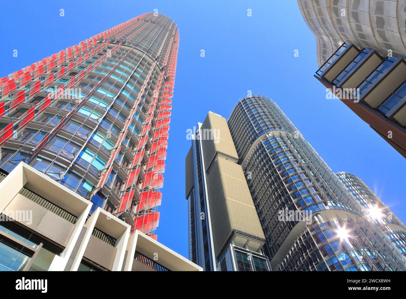 Australien, New South Wales, Sydney, Barangaroo District, International Towers des Architekturbüros Rogers Stirk Harbor + Partners (RSHP) Stockfoto