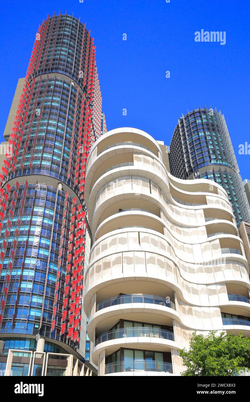 Australien, New South Wales, Sydney, Barangaroo District, International Towers des Architekturbüros Rogers Stirk Harbor + Partners (RSHP) Stockfoto