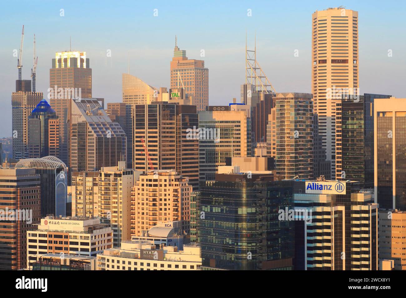 Australien, New South Wales, Sydney, Blick vom Darling Harbor auf den Central Business District (CBD) Stockfoto