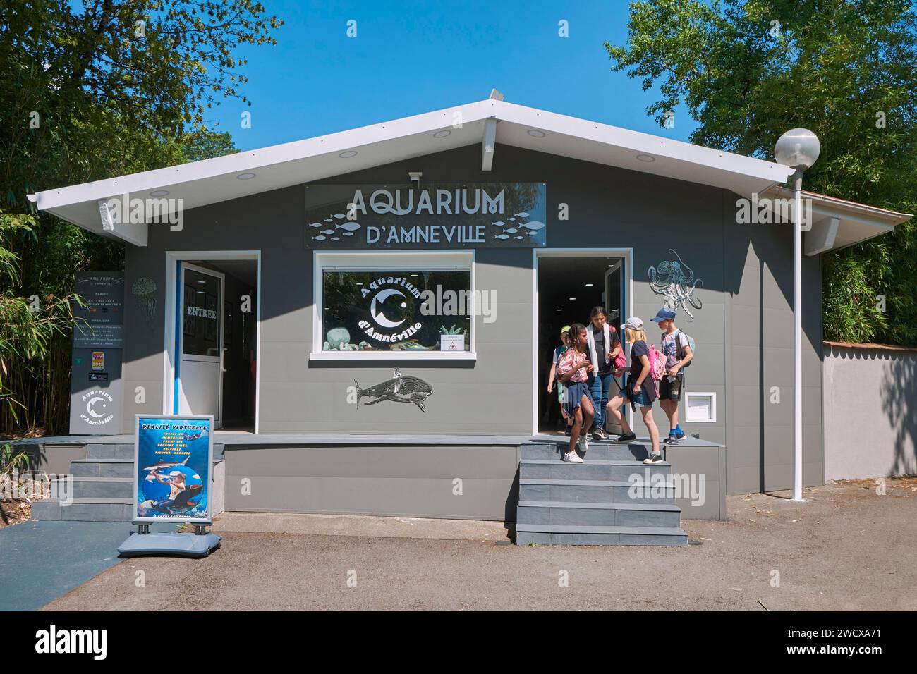 Frankreich, Mosel, Amneville, La Cite des Loisirs, Eingang zum Aquarium Stockfoto