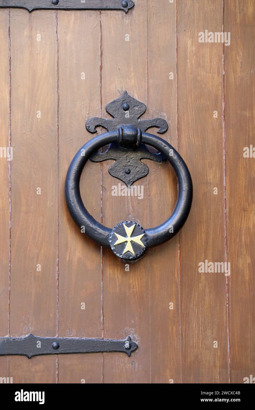 Tür der Botschaft des Souveränen Malteserordens Stockfoto