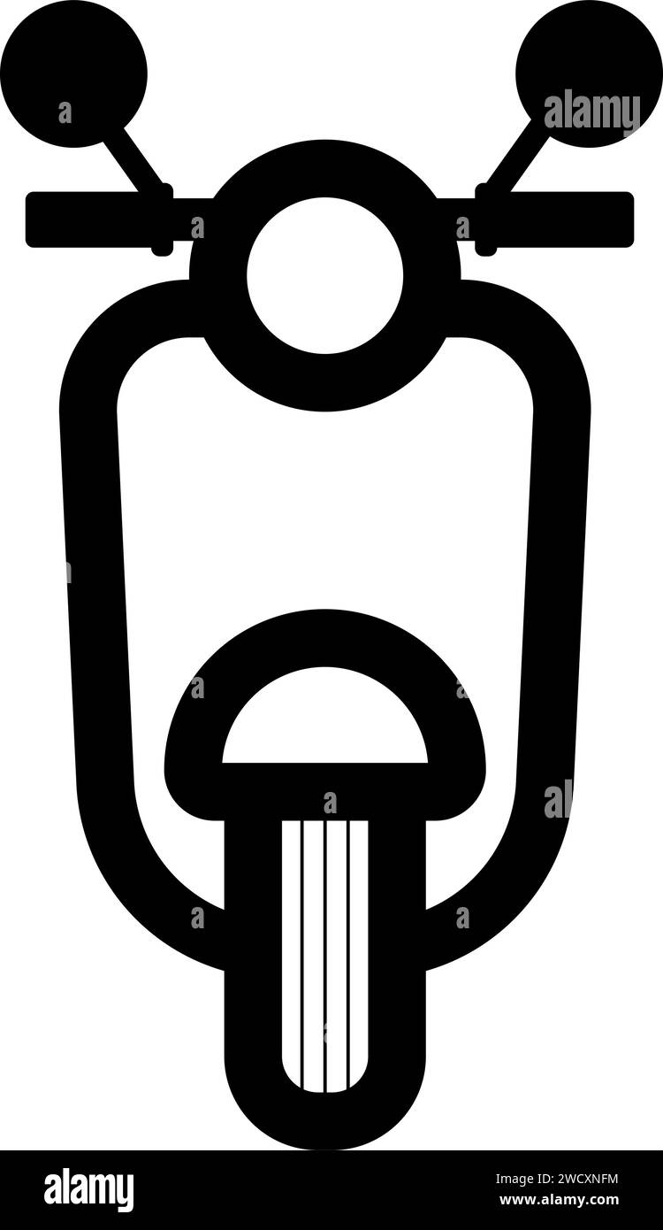 Symbol für Rollerrad. Flacher Vektor Stock Vektor