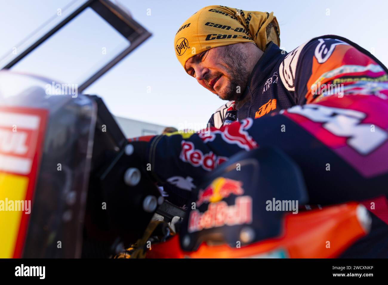 PRICE Toby (aus), Red Bull KTM Factory Racing, KTM, Moto, Porträt während der Stage 10 der Dakar 2024 am 17. Januar 2024 in Al Ula, Saudi Arabien Stockfoto