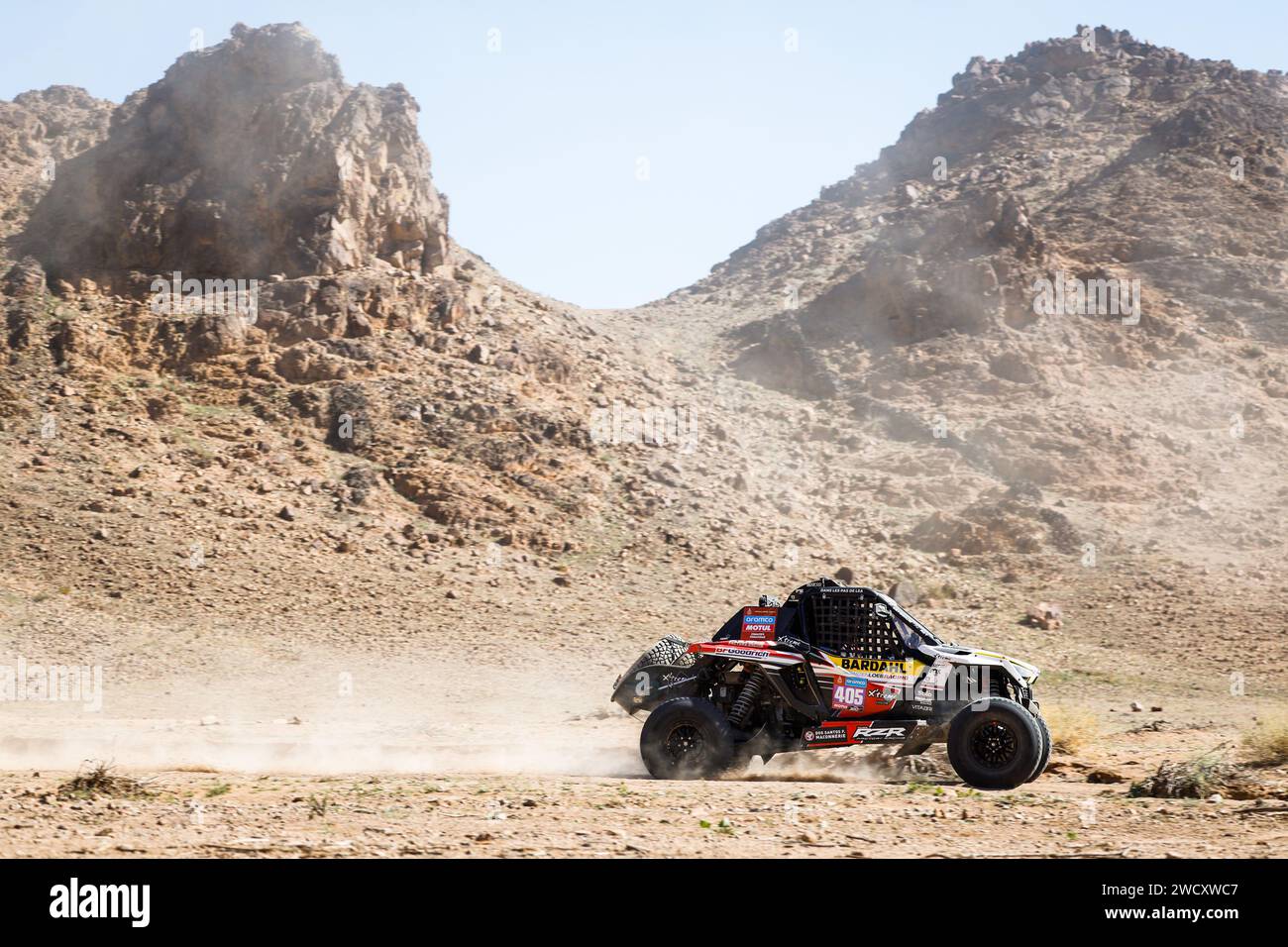 405 VAYSSADE Florent (fra), REY Nicolas (fra), Sebastien Loeb Racing - Bardahl Team, Polaris RZR Pro R, FIA SSV, Action während der 10. Etappe der Dakar 2024 am 17. Januar 2024 in Al Ula, Saudi Arabien Stockfoto