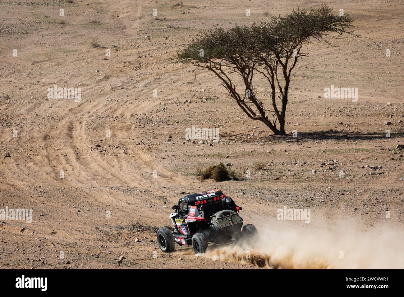 411 DE SOULTRAIT Xavier (fra), MOTORHAUBE Martin (fra), Sebastien Loeb Racing - Bardahl Team, Polaris RZR Pro R, FIA SSV, Action während der 10. Etappe der Dakar 2024 am 17. Januar 2024 in Al Ula, Saudi Arabien Stockfoto