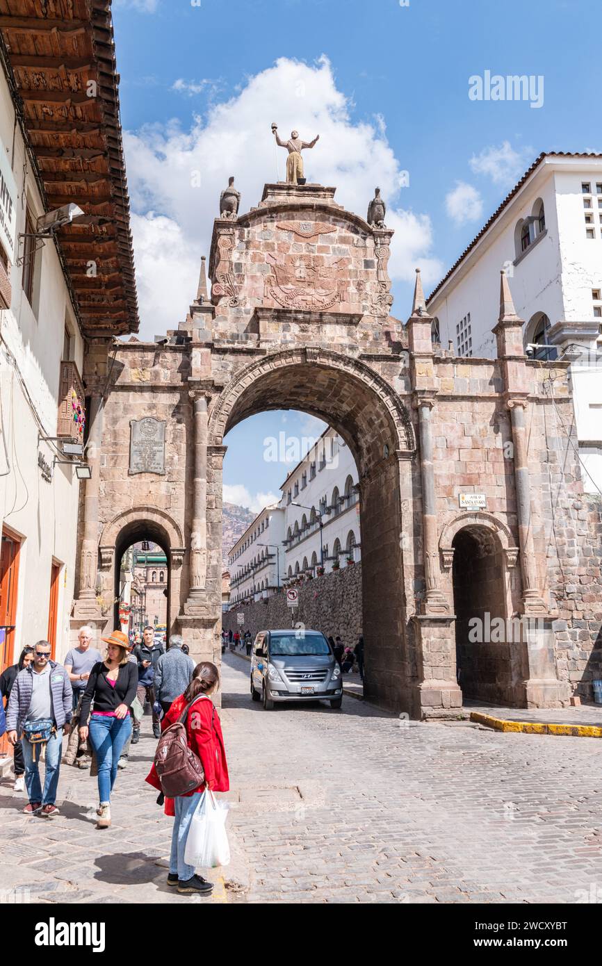 Arco de Santa Clara Arch in Cusco, Peru Stockfoto