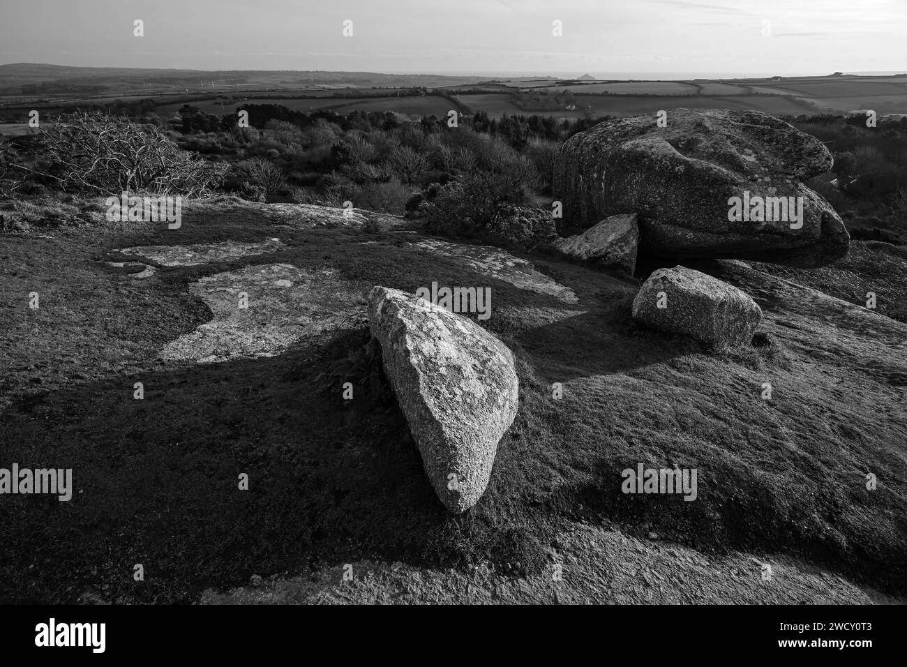 TRENCROM HILL GRANIT FELSFORMATIONEN Stockfoto