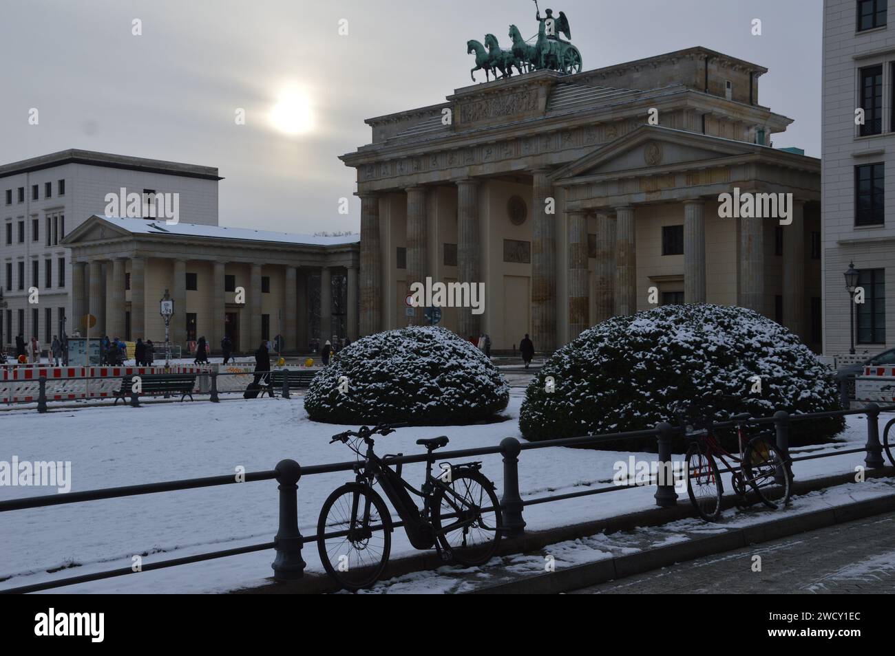 Berlin, Deutschland 17. Januar 2024 Brandenburger Tor an einem
