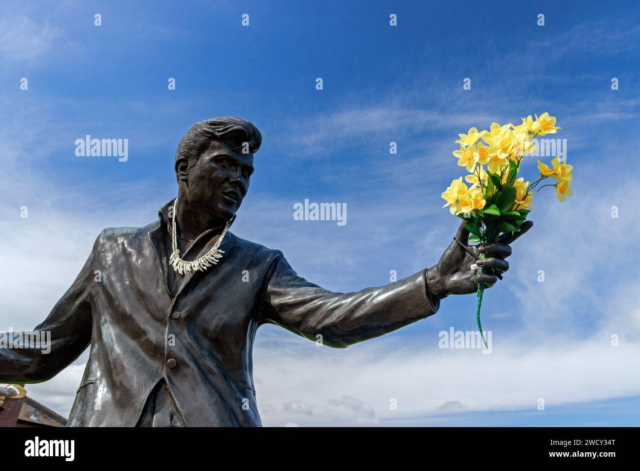 Billy Fury Statue. Albert Dock, Liverpool. Stockfoto
