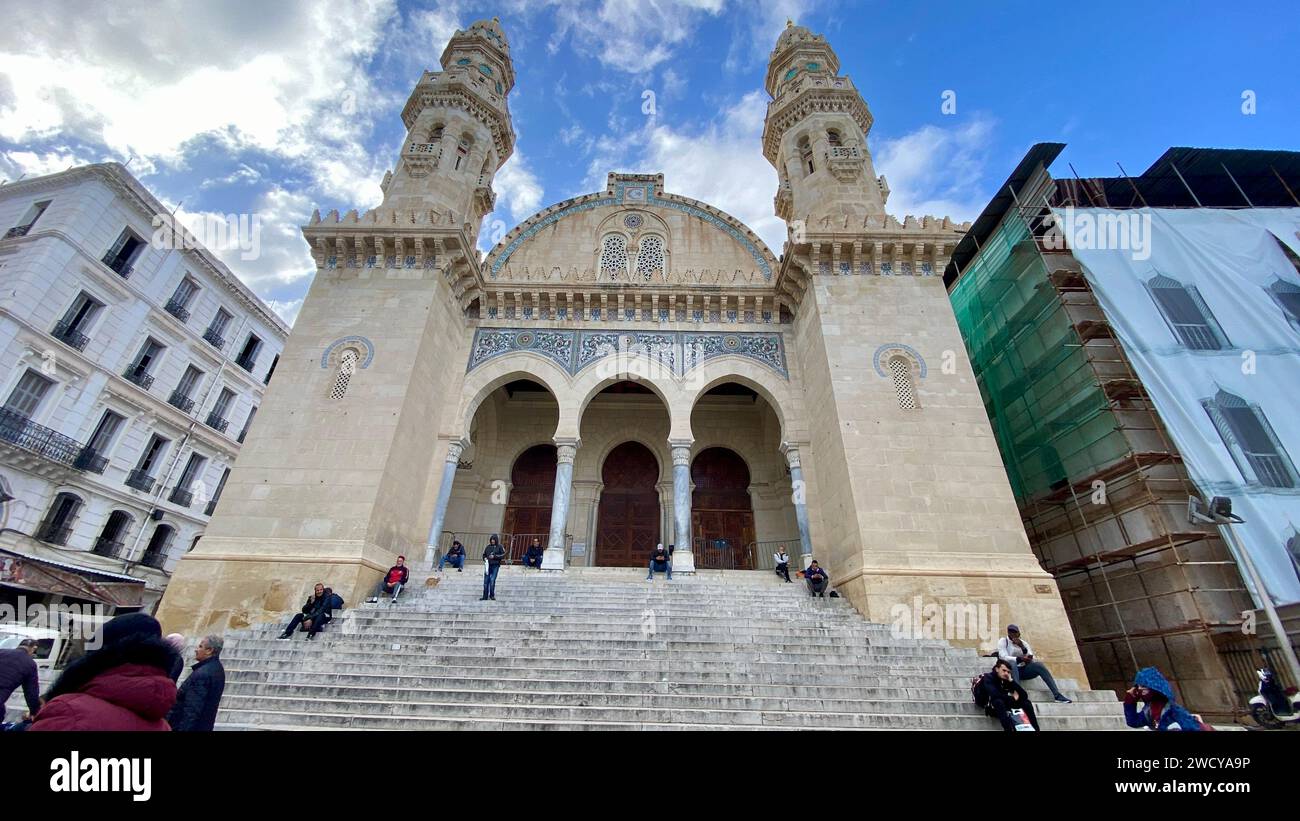 Die Ketchoua-Moschee (keciova camii) wird in der türkischen Regierung wiederhergestellt. Die Moschee ist eines der wichtigsten unabhängigen Symbole Algeriens. Die Moschee ist in Casbah Stockfoto